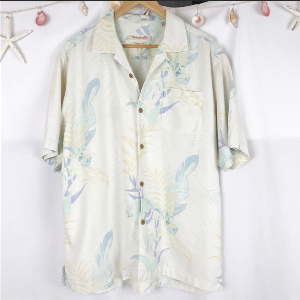Vintage Tommy Bahama Silk Floral Hawaiian Shirt
